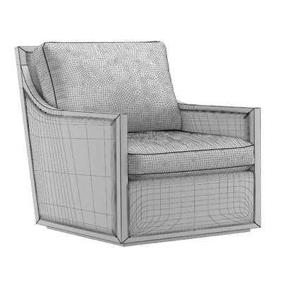 FRENCH CONTEMPORARY SLOPE ARM SWIVEL CHAIR — Ver 4