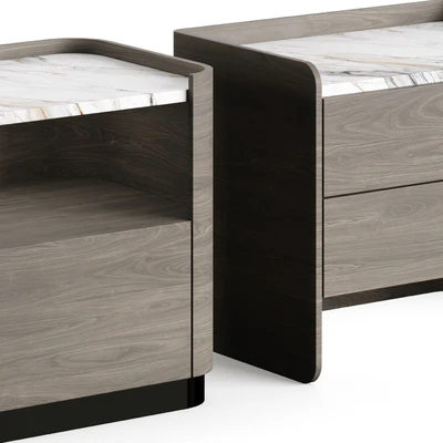 Echo Wood Bedside Table Lux Lucia Casa — Ver 7