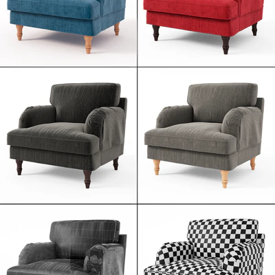 Ikea STOCKSUND sofa, chair, ottoman, chaise, sofa cover — Ver 3