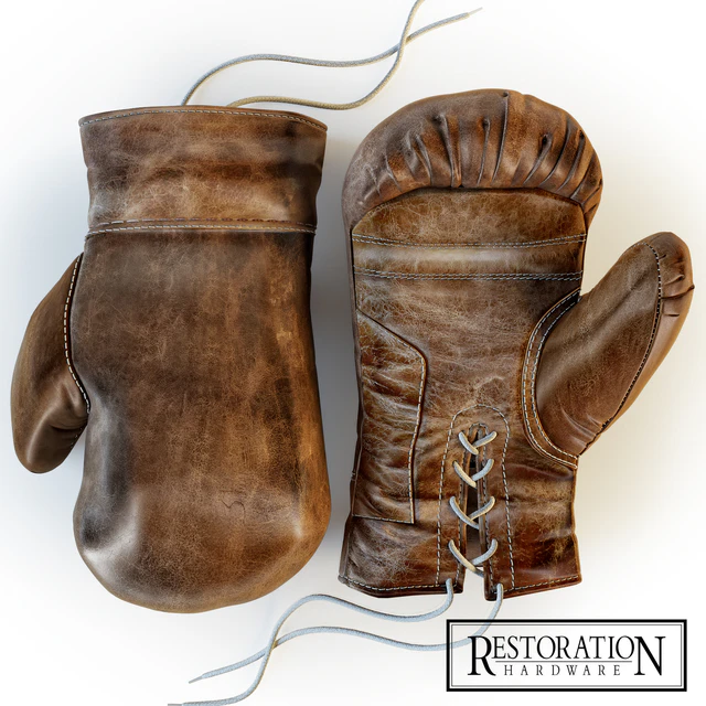 Restoration Hardware, Vintage Leather Boxing Gloves — Скачать