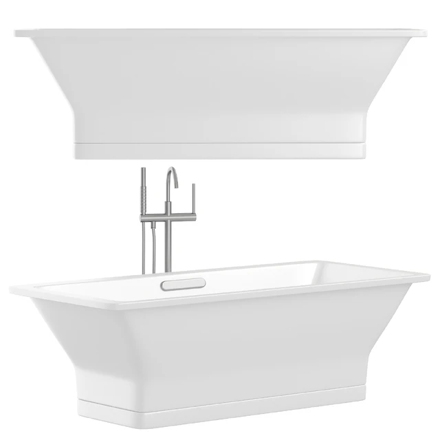 Kohler 67" x 31.5" Freestanding Soaking Tub with Center Drain from the Reve — Скачать