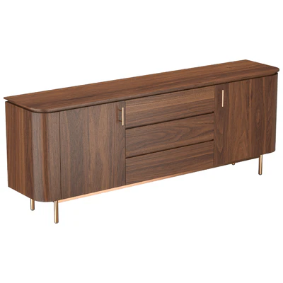 Wood veneer sideboard with doors — Ver 1