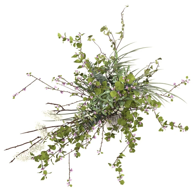 Bouquet of grass, flowers and branches — Descargar