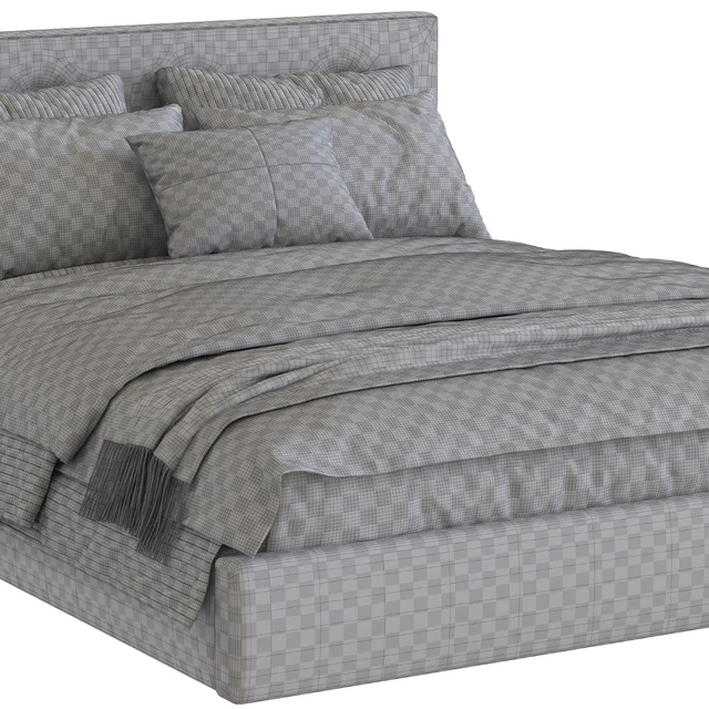 Bed Cushy Upholstered Platfrom Bed — Descargar