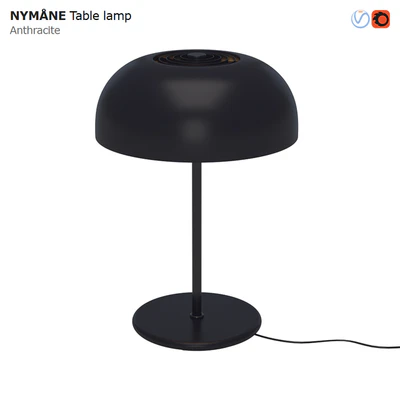 IKEA NYMANE Table Lamp Anthracite — Ver 3