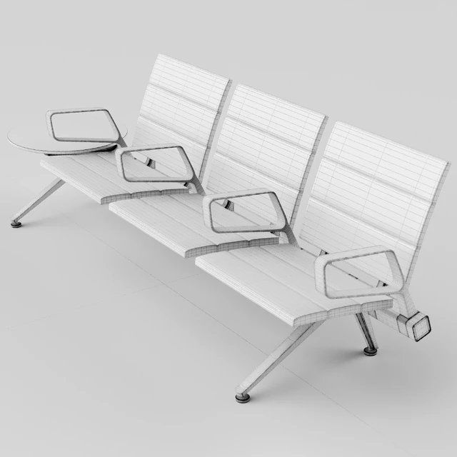 Poltrona Frau Flair Airport Seating System Black — Скачать