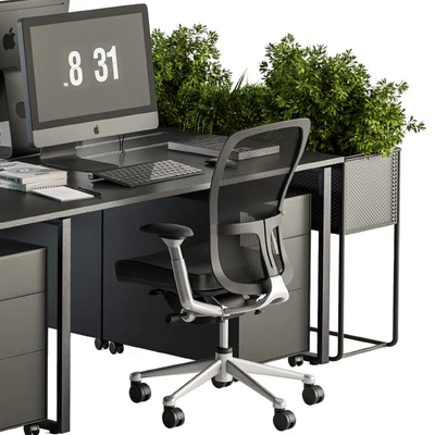 Office Furniture - employee Set - Plants Box Divider 34 — Ver 5