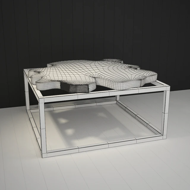 Coffee table of cut wood — Descargar