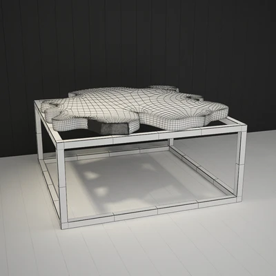 Coffee table of cut wood — Ver 2