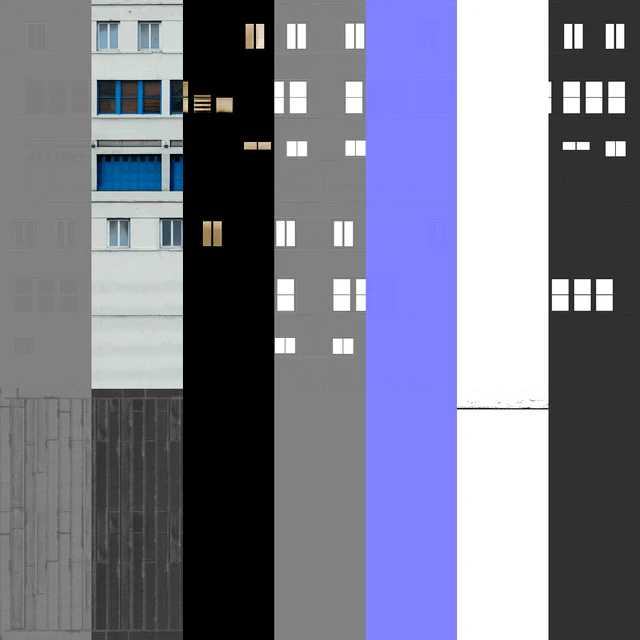 Low poly building 8K texture — Descargar