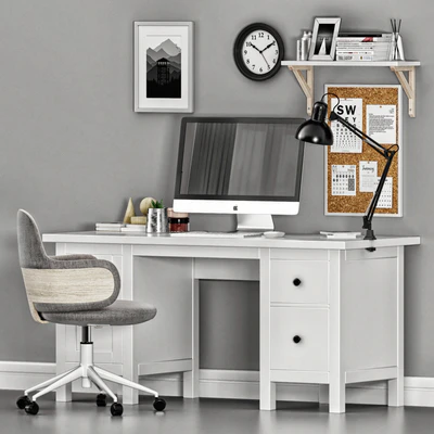 IKEA HEMNES with ALKI LAN chair workplace — Вид 4