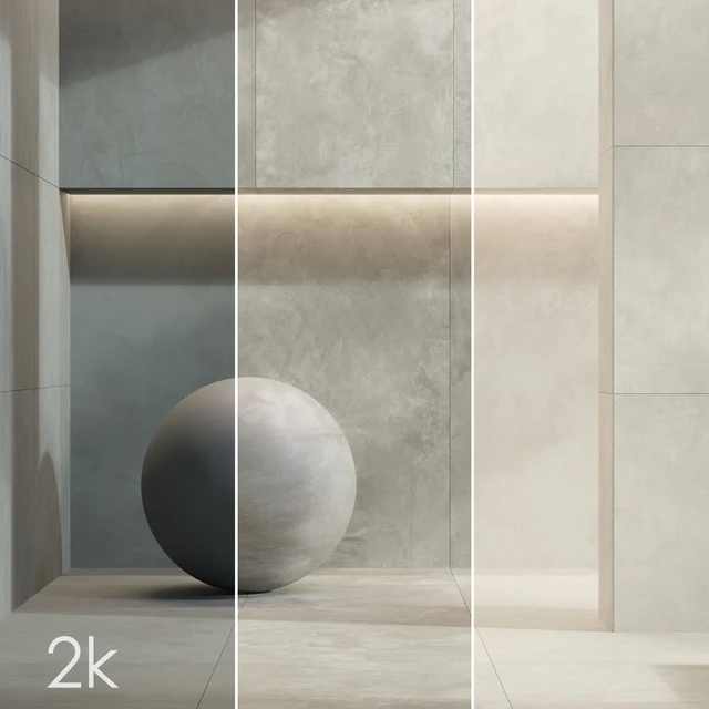 Caesar Set 33 - Concrete Porcelain Tiles BUNDLE - 3 types: Grey, Black, Beige — Скачать