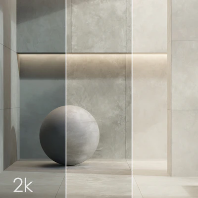 Caesar Set 33 - Concrete Porcelain Tiles BUNDLE - 3 types: Grey, Black, Beige — Вид 1