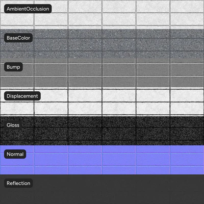 sandfaced stack bond brick wall texture gray — View 3