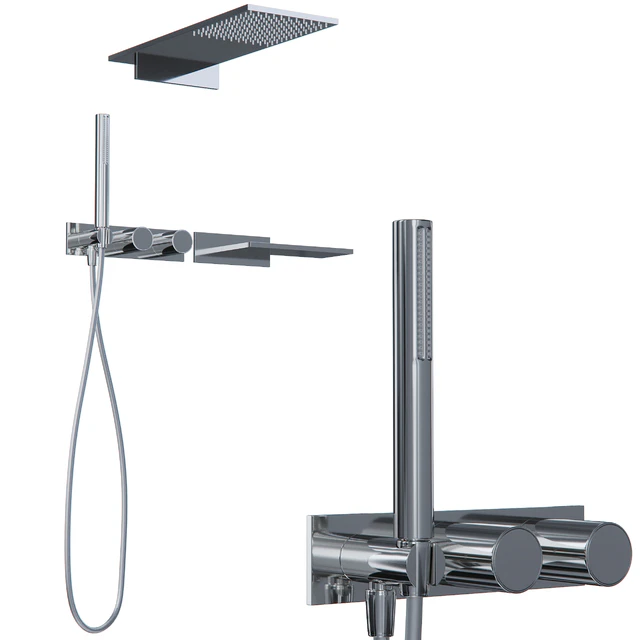 Shower mixer and overhead shower Fantini Milano — Descargar