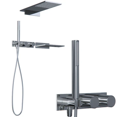 Shower mixer and overhead shower Fantini Milano — Ver 1