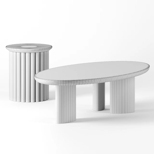 Coffee tables set by mcguire furniture — Descargar