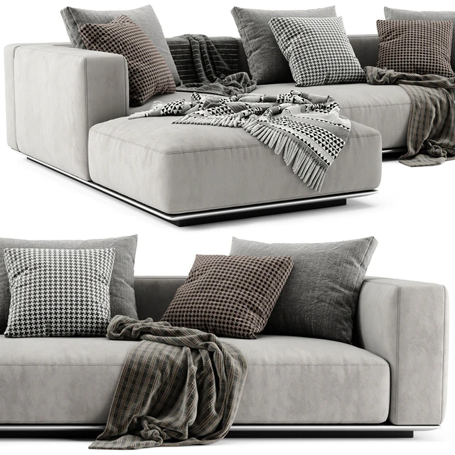 Flexform Grandemare Chaise Longue Sofa — Descargar