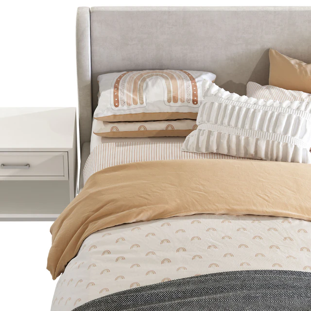 Кровать Wren Wingback Upholstered Bed — Скачать