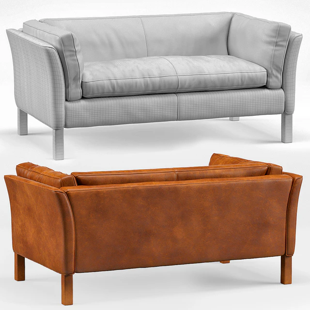 Clara Modern Classic Leather Upholstered Loveseat — Descargar
