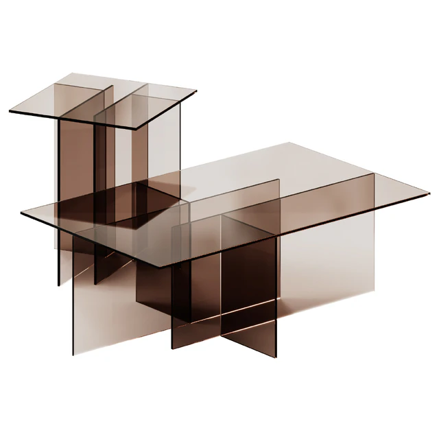 Westwing Collection Anouk Glass Side and Coffee Table — Скачать