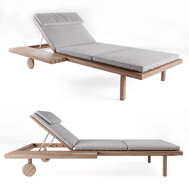 TRIBU Garden daybed with castors — Descargar