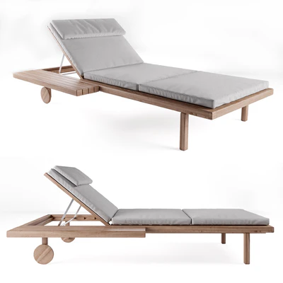 TRIBU Garden daybed with castors — Ver 1