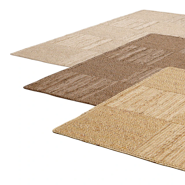 Natural Checker Braided Jute Rug — Descargar