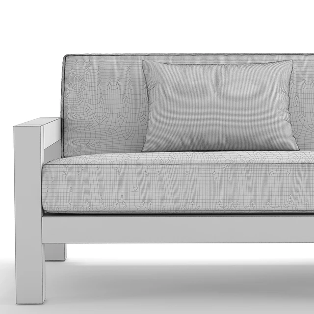RH Outdoor Bonaire teak sofa — Descargar