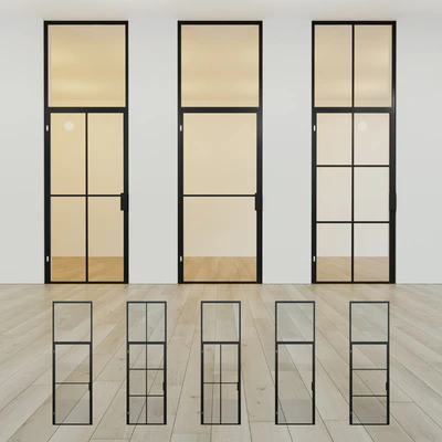 Glass partition. A door. 13 — Ver 1