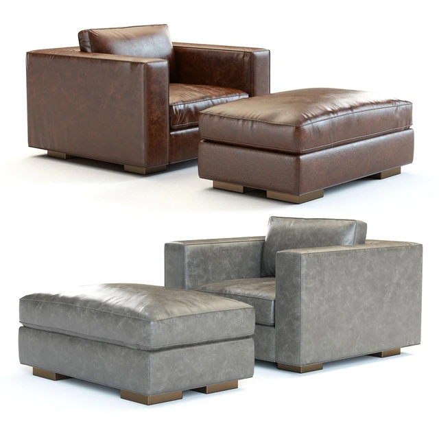 Restoration Hardware Maddox Leather Armchair — Descargar