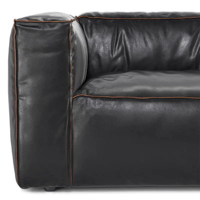 Nolita Reverse Stitch 99 ″ Sofa Rider Black — Ver 3