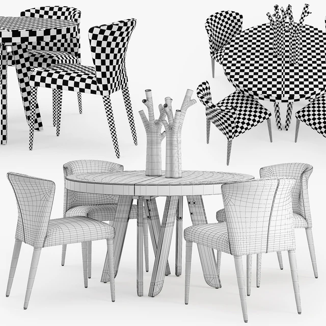 Ligne Roset Satori table Circo chair set — Скачать