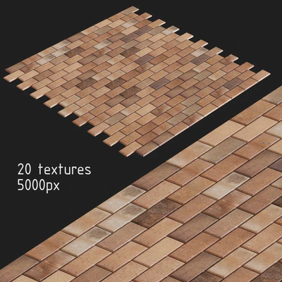 Paving slabs. 20 textures. Red — Ver 1