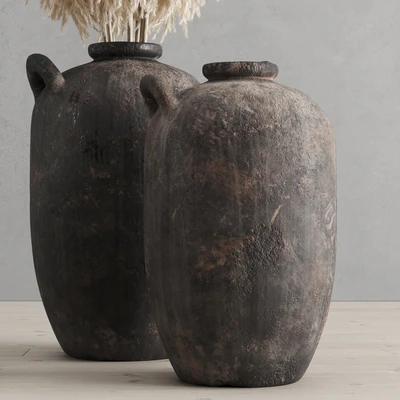 Пампасная Трава И Вазы Rh 19 Th C. Spanish Water Vessel — Вид 4