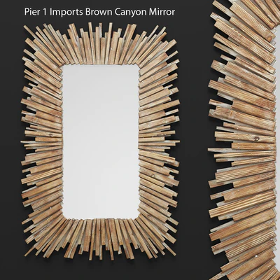 Mirror Pier 1 Imports Canyon, mirror, wall decor, plank panels, wooden decor, boards, wooden wall, panel, slats, natural decor, eco design — Ver 1