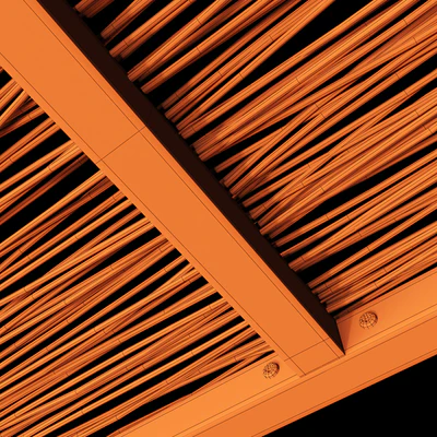 Ceiling thin branch crooked n1 / Потолок из тонких кривых веток №1 — Вид 5