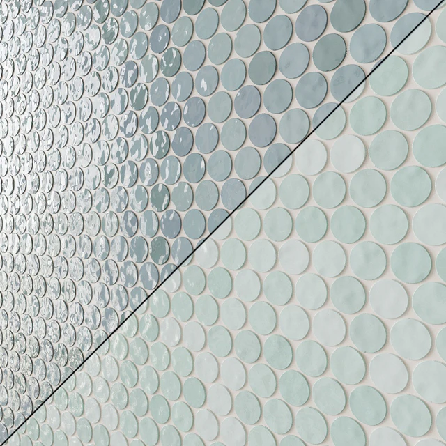 GlassPenny Round Mosaic Wall & Floor Tile 12 Colors — Descargar