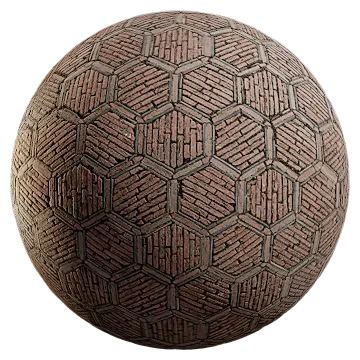 hexagon brick floor 001 — Скачать