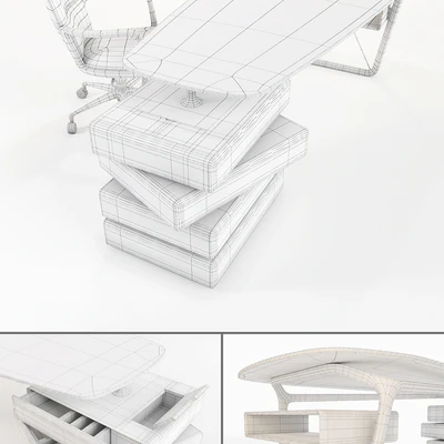 Ceccotti Collezioni: Desk Omaggio and ArmChair Vossia Mid — Ver 2