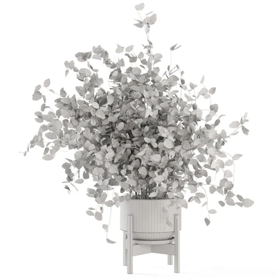 Indoor Plants in rusty Concrete Pot - Set 280 — Вид 4
