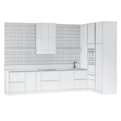 Modern kitchen with ceramic tiles — Ver 4