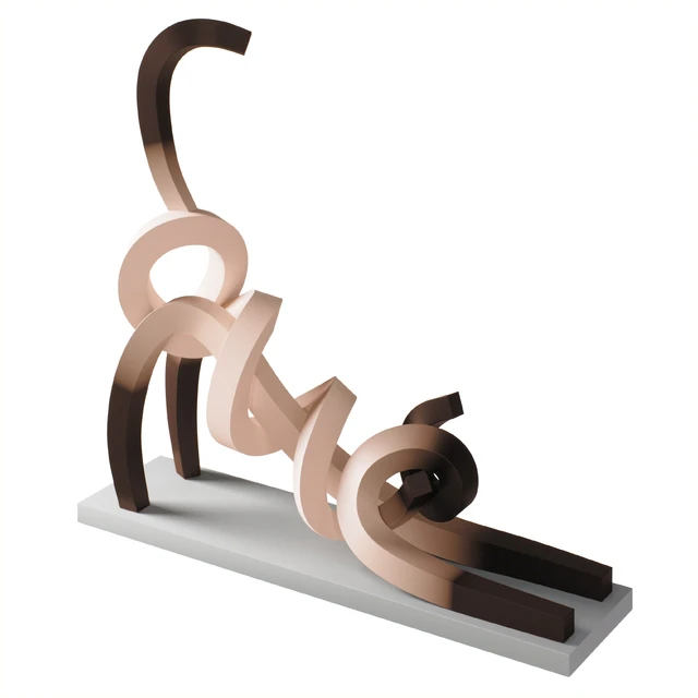 Statue Stretching Siamese Cat — Descargar