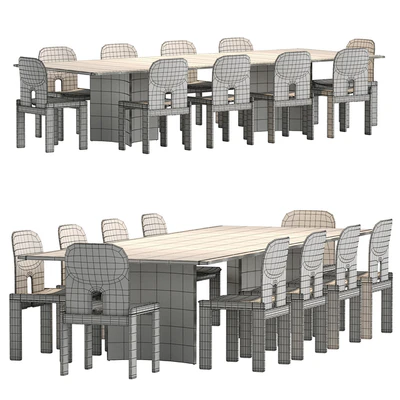 Crevasse table & Tobia Scarpa Chair — Вид 5