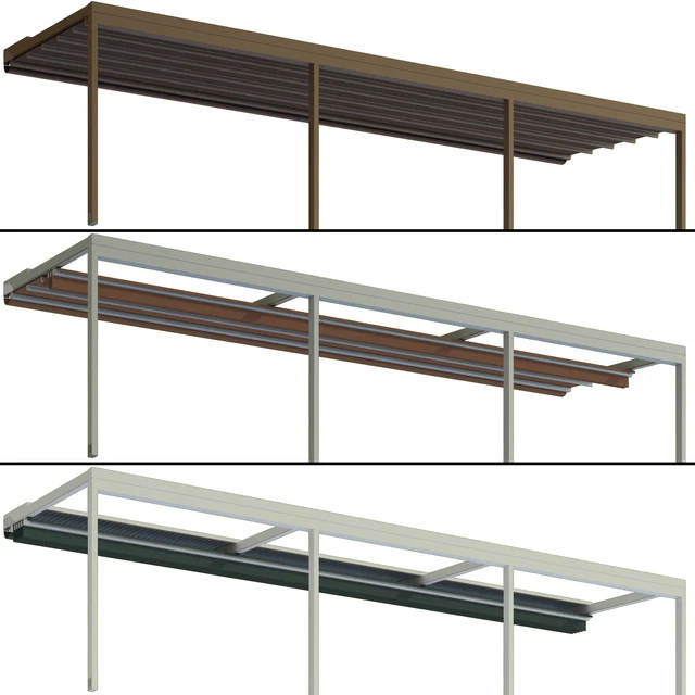 Металлическая пергола беседка навес с брезентом / Metal pergola gazebo canopy with awning — Скачать