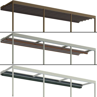 Металлическая пергола беседка навес с брезентом / Metal pergola gazebo canopy with awning — Вид 4