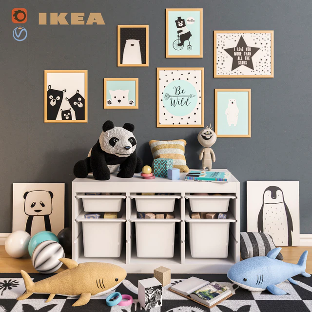 Furniture and toys IKEA, decor for a children's room set 2 — Descargar