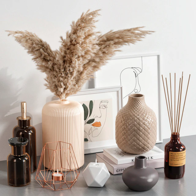 Decorative set with dried flowers 02 — Descargar