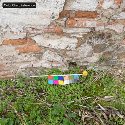worn plaster on brick wall texture — View 6