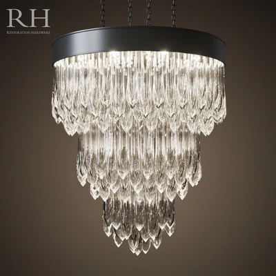 RH TEARDROP GLASS CHANDELIER 43 " — Ver 1